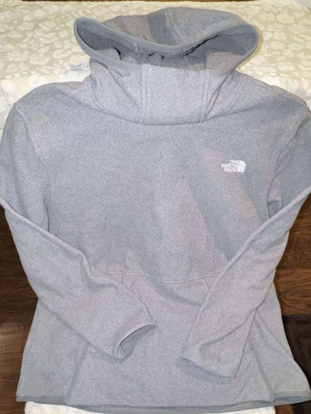 The North Face Circular Design Fleece Pullover Hoodie Gray Women's XXL